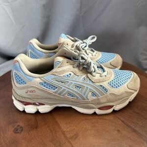 NEW ASICS Gel-NYC Trainers  in the Harbour Blue / Wood Crepe Colorway